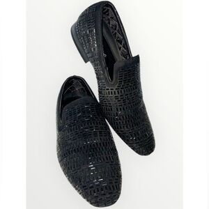 Amali Men’s Trimble Black Shiny Slip On Loafer Formal Dress Shoe Size 8.5